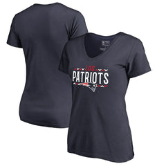 New England Patriots  Women's Arriba V-Neck T-Shirt