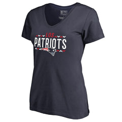 New England Patriots  Women's Arriba V-Neck T-Shirt