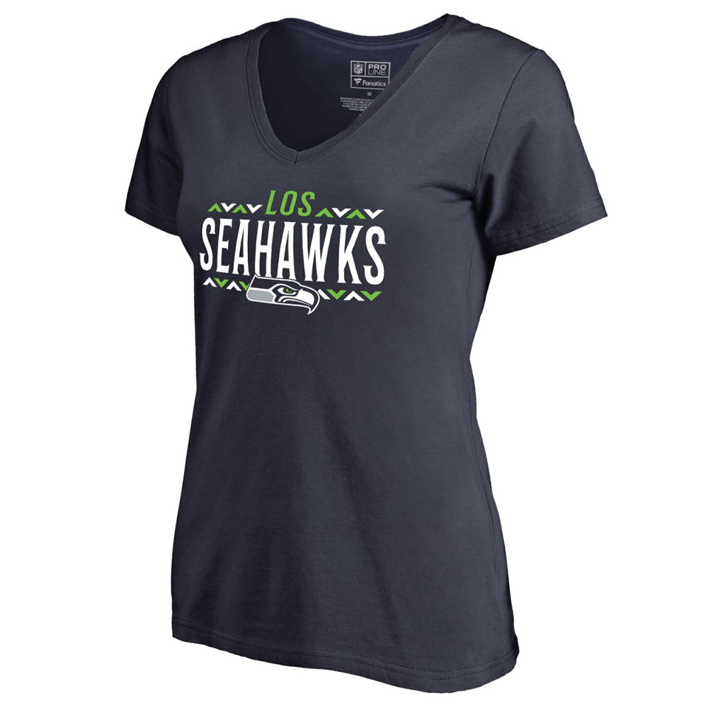 Seattle Seahawks  Women's Arriba V-Neck T-Shirt