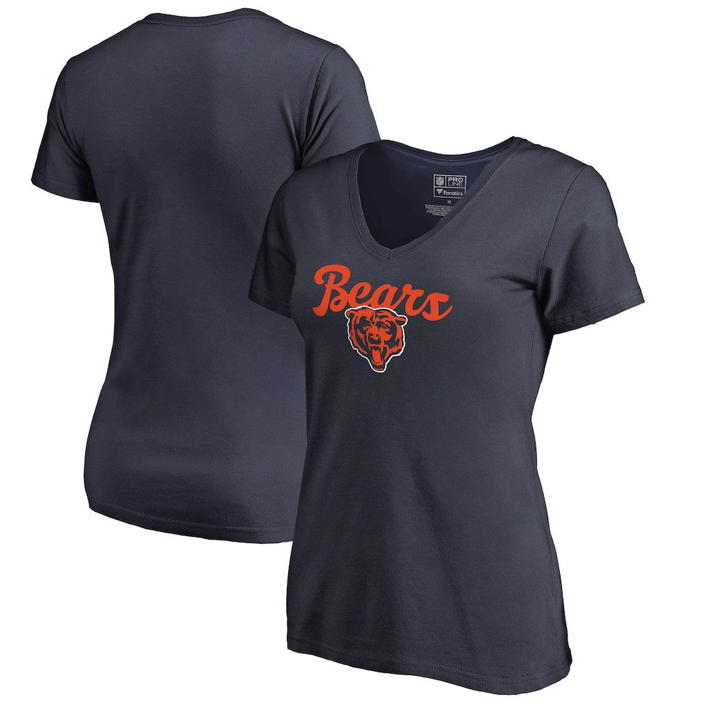 Chicago Bears  Women's Freehand V-Neck T-Shirt