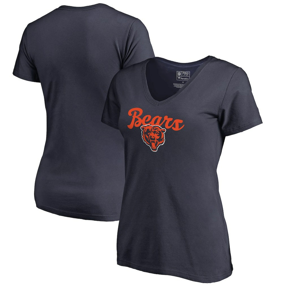 Chicago Bears  Women's Freehand V-Neck T-Shirt