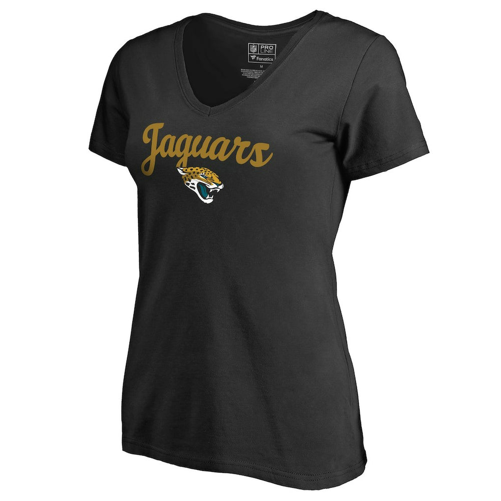 Jacksonville Jaguars  Women's Freehand V-Neck T-Shirt