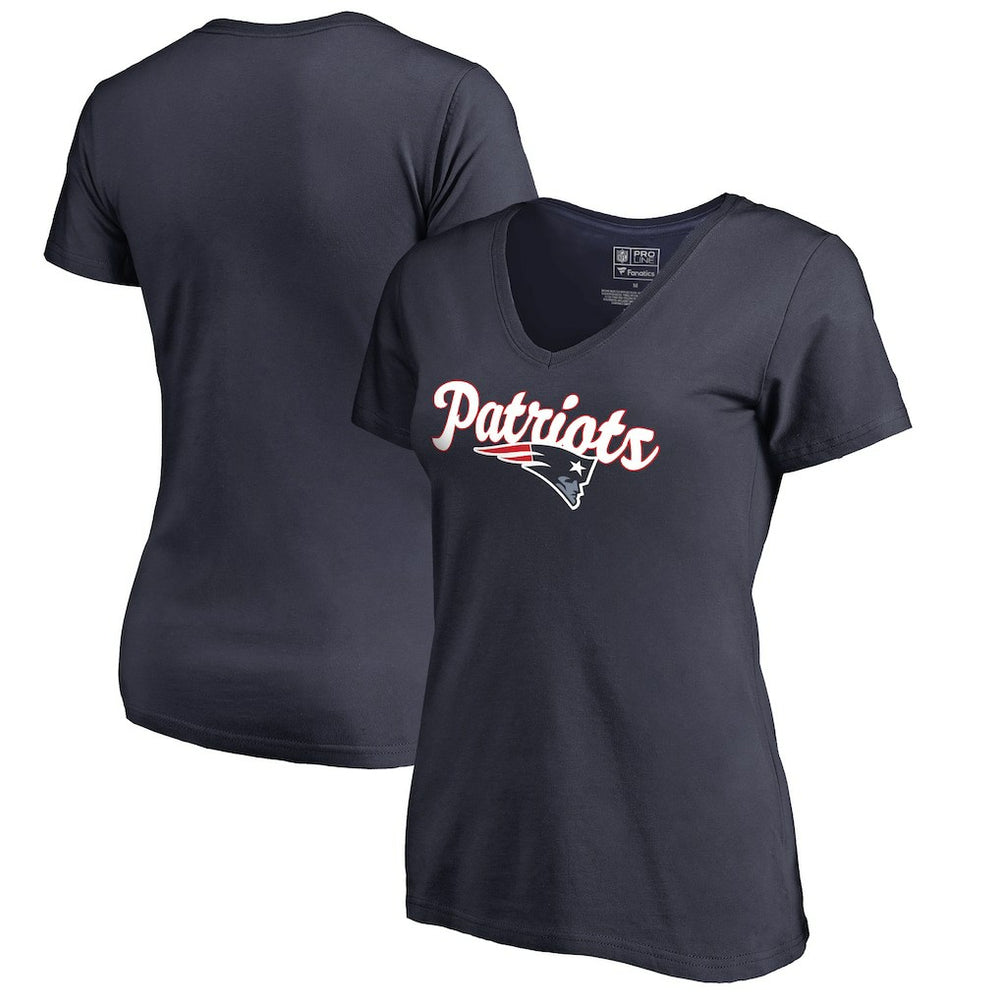 New England Patriots  Women's Freehand V-Neck T-Shirt