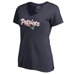 New England Patriots  Women's Freehand V-Neck T-Shirt