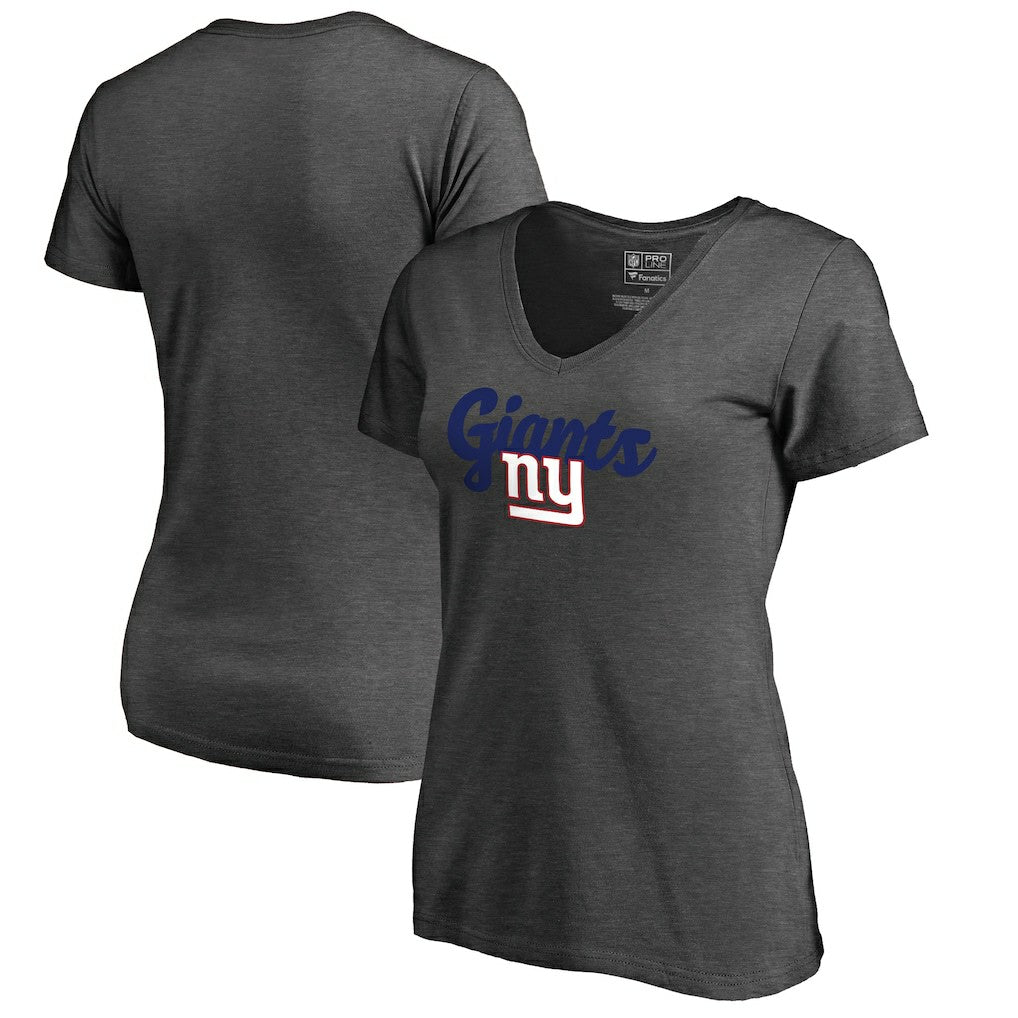 New York Giants  Women's Freehand V-Neck T-Shirt