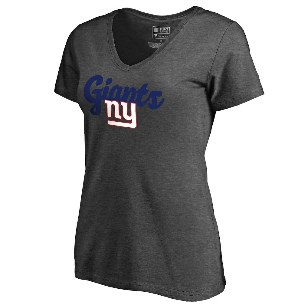 New York Giants  Women's Freehand V-Neck T-Shirt