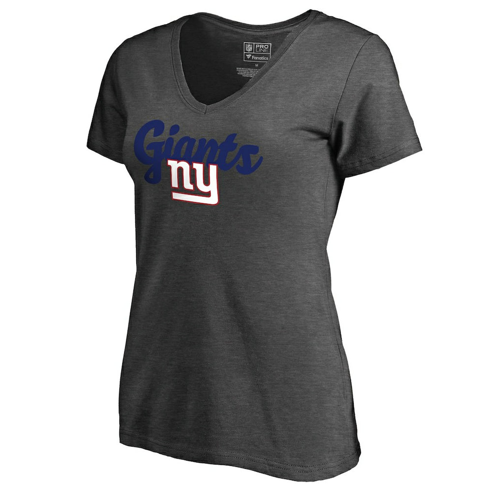 New York Giants  Women's Freehand V-Neck T-Shirt