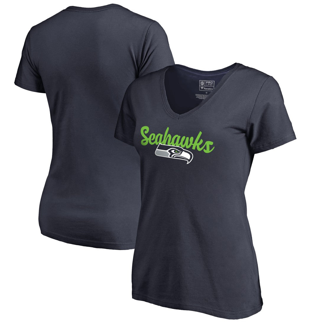 Seattle Seahawks  Women's Freehand V-Neck T-Shirt