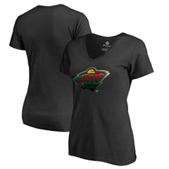 Minnesota Wild Women's Midnight Mascot V-Neck T-Shirt On Sale