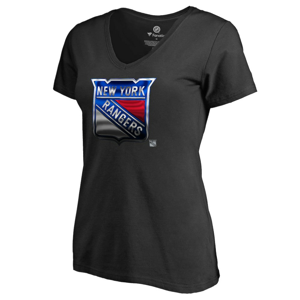 New York Rangers Women's Midnight Mascot V-Neck T-Shirt Discount