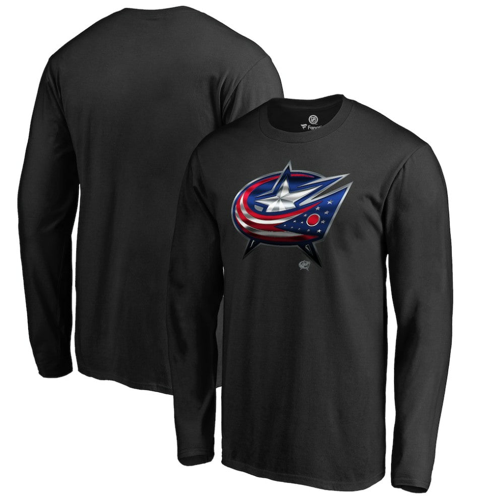 Columbus Blue Jackets Midnight Mascot Long Sleeve T-Shirt Discount