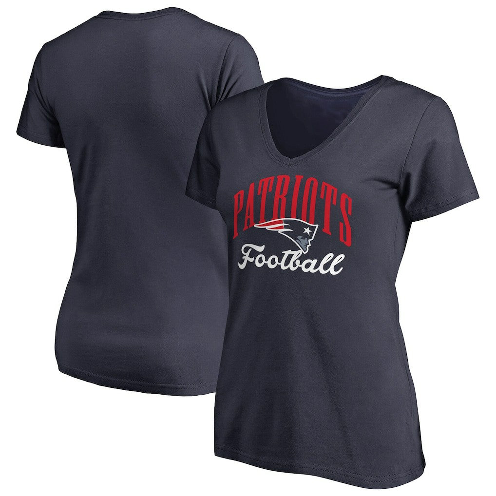 New England Patriots  Women's Victory Script V-Neck T-Shirt
