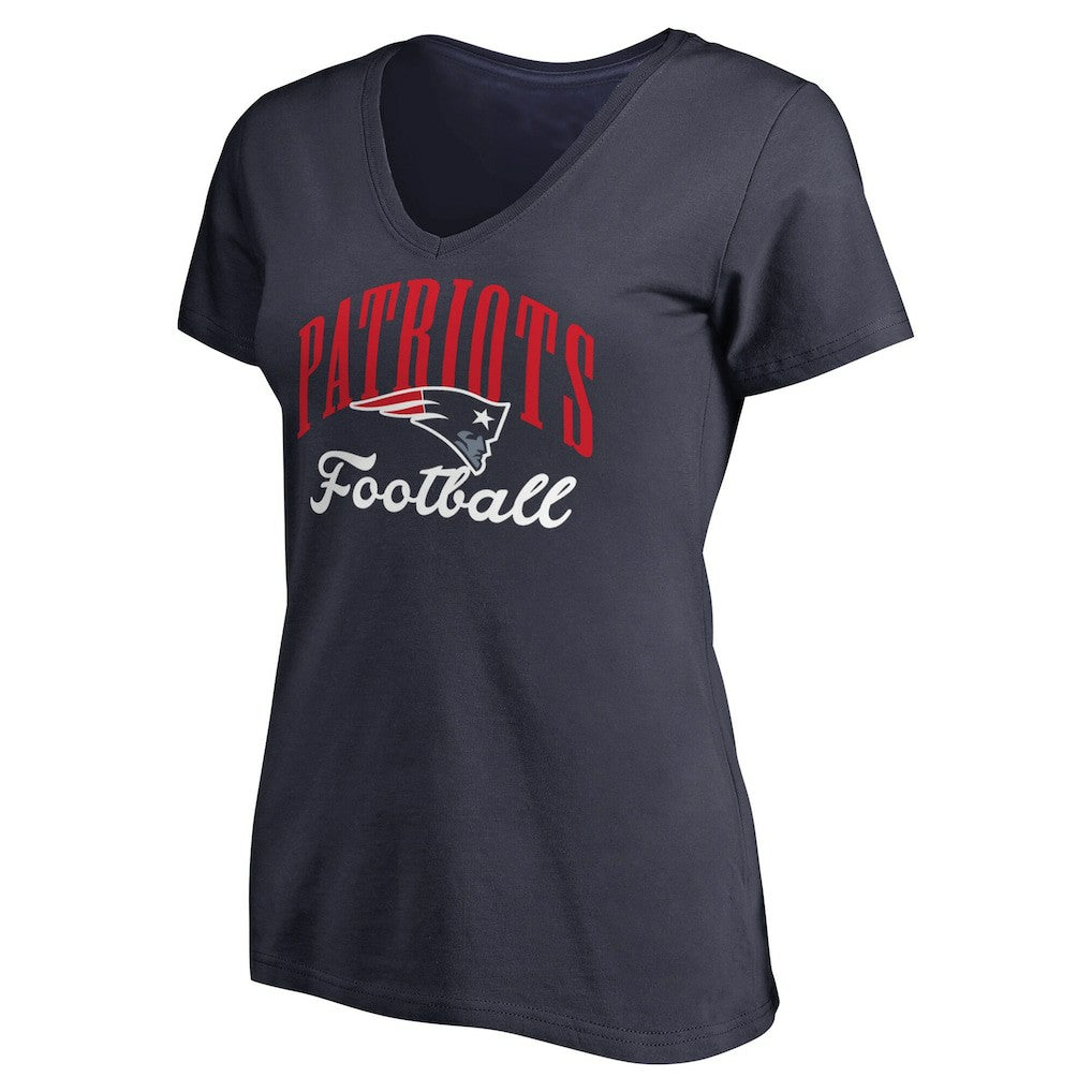New England Patriots  Women's Victory Script V-Neck T-Shirt
