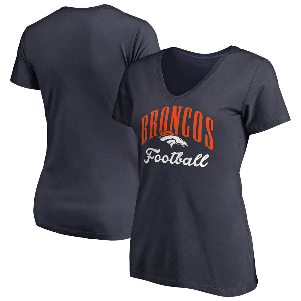 Denver Broncos  Women's Victory Script V-Neck T-Shirt