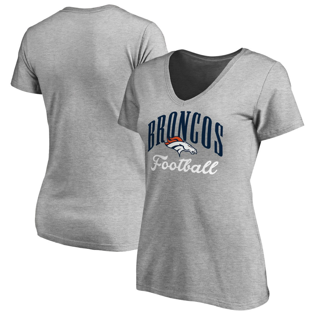 Denver Broncos  Women's Victory Script V-Neck T-Shirt