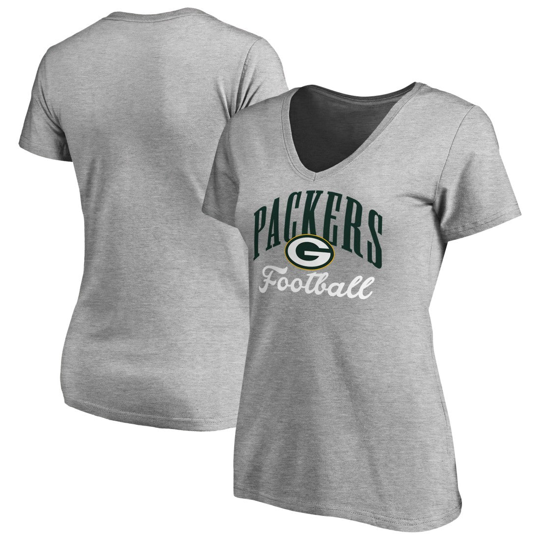 Green Bay Packers  Women's Victory Script V-Neck T-Shirt