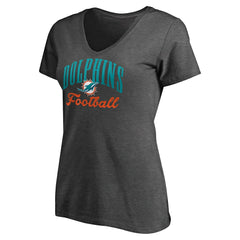 Miami Dolphins  Women's Victory Script V-Neck T-Shirt