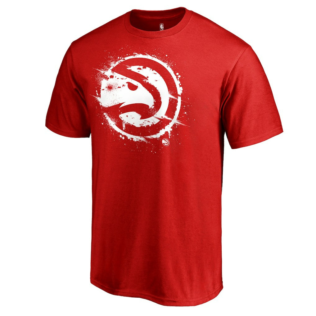 Atlanta Hawks Splatter Logo T-Shirt New