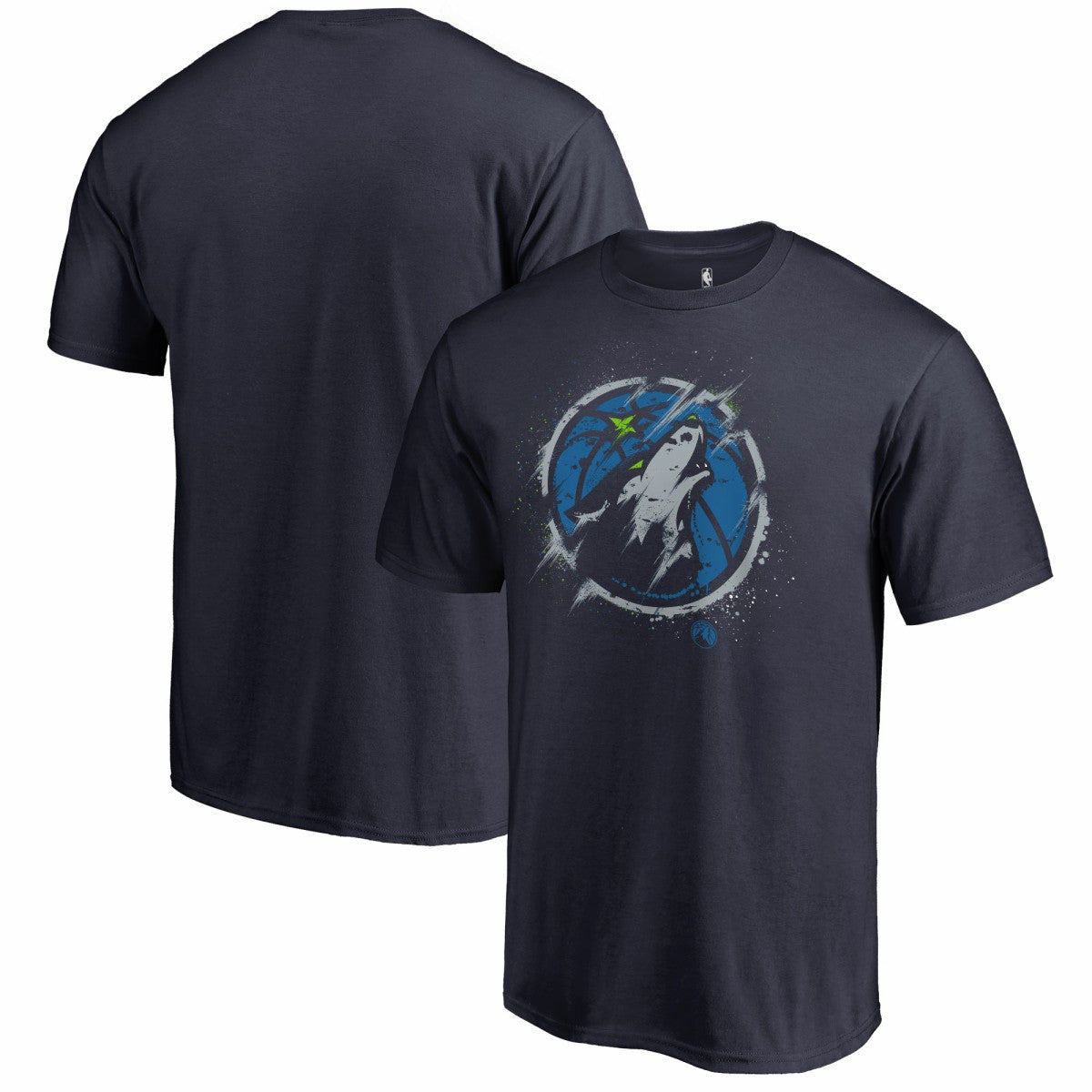 Men's Navy Minnesota Timberwolves Splatter Logo T-Shirt for sale Outlet