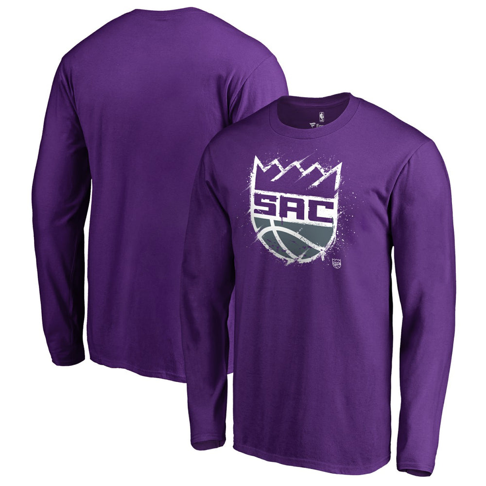Sacramento Kings Splatter Logo Long Sleeve T-Shirt Outlet