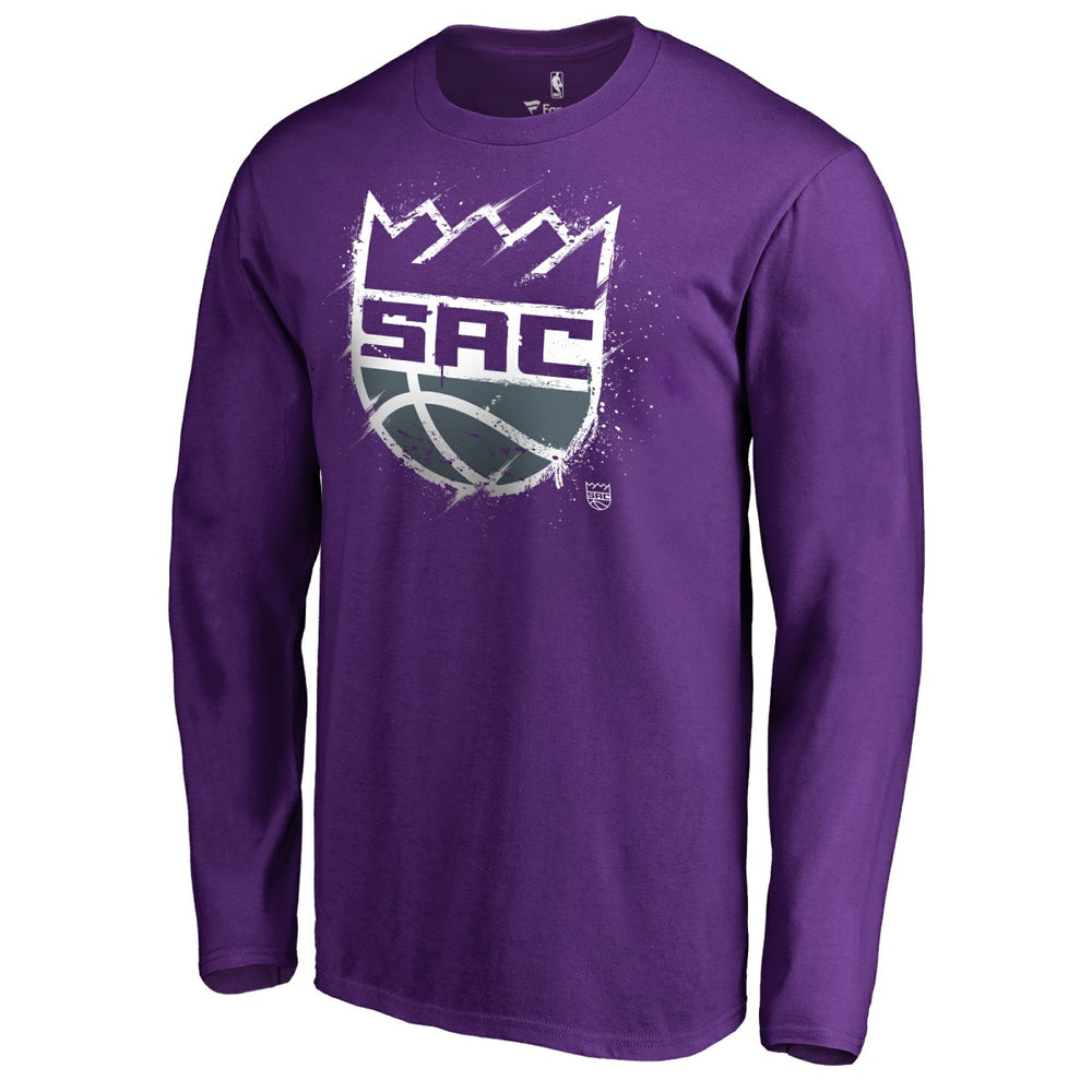Sacramento Kings Splatter Logo Long Sleeve T-Shirt Outlet