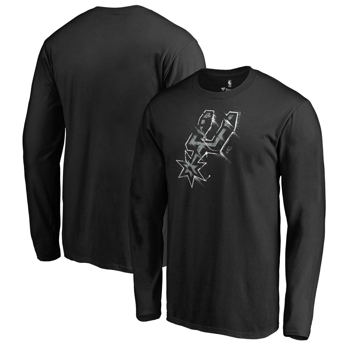 San Antonio Spurs Splatter Logo Long Sleeve T-Shirt New
