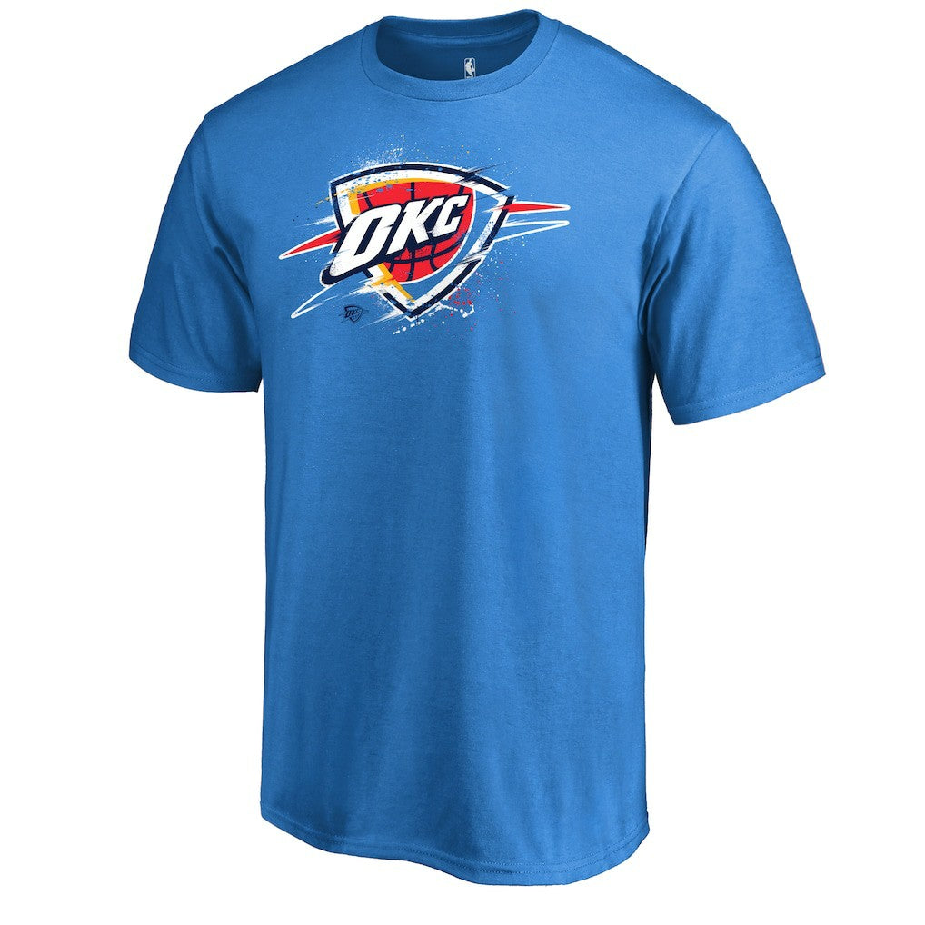Oklahoma City Thunder Splatter Logo T-Shirt Outlet