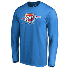 Oklahoma City Thunder Splatter Logo Long Sleeve T-Shirt On Sale