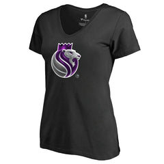 Sacramento Kings Women's Midnight Mascot V-Neck T-Shirt New