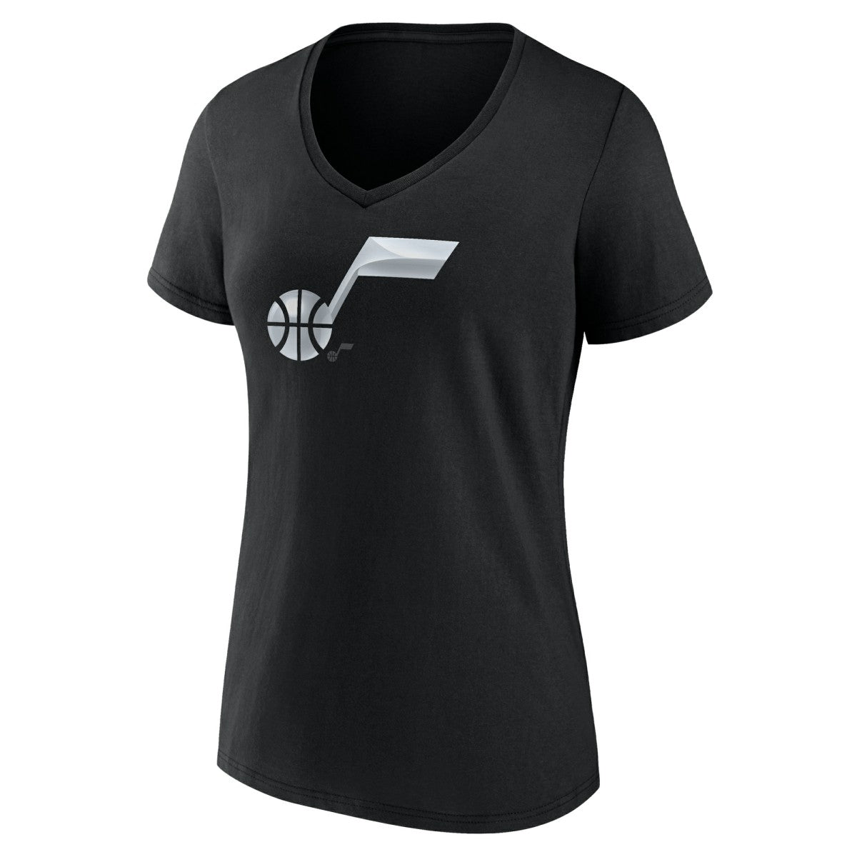Utah Jazz Women's Midnight Mascot V-Neck T-Shirt New