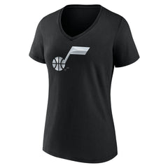Utah Jazz Women's Midnight Mascot V-Neck T-Shirt New