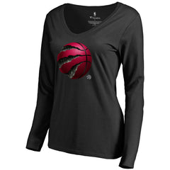 Toronto Raptors Women's Midnight Mascot Long Sleeve V-Neck T-Shirt Online