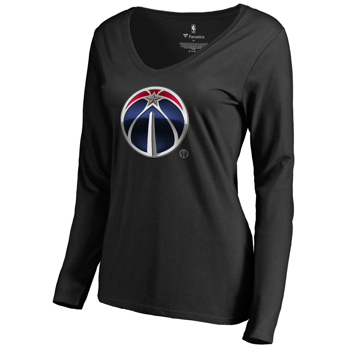 Washington Wizards Women's Midnight Mascot Long Sleeve V-Neck T-Shirt On Sale