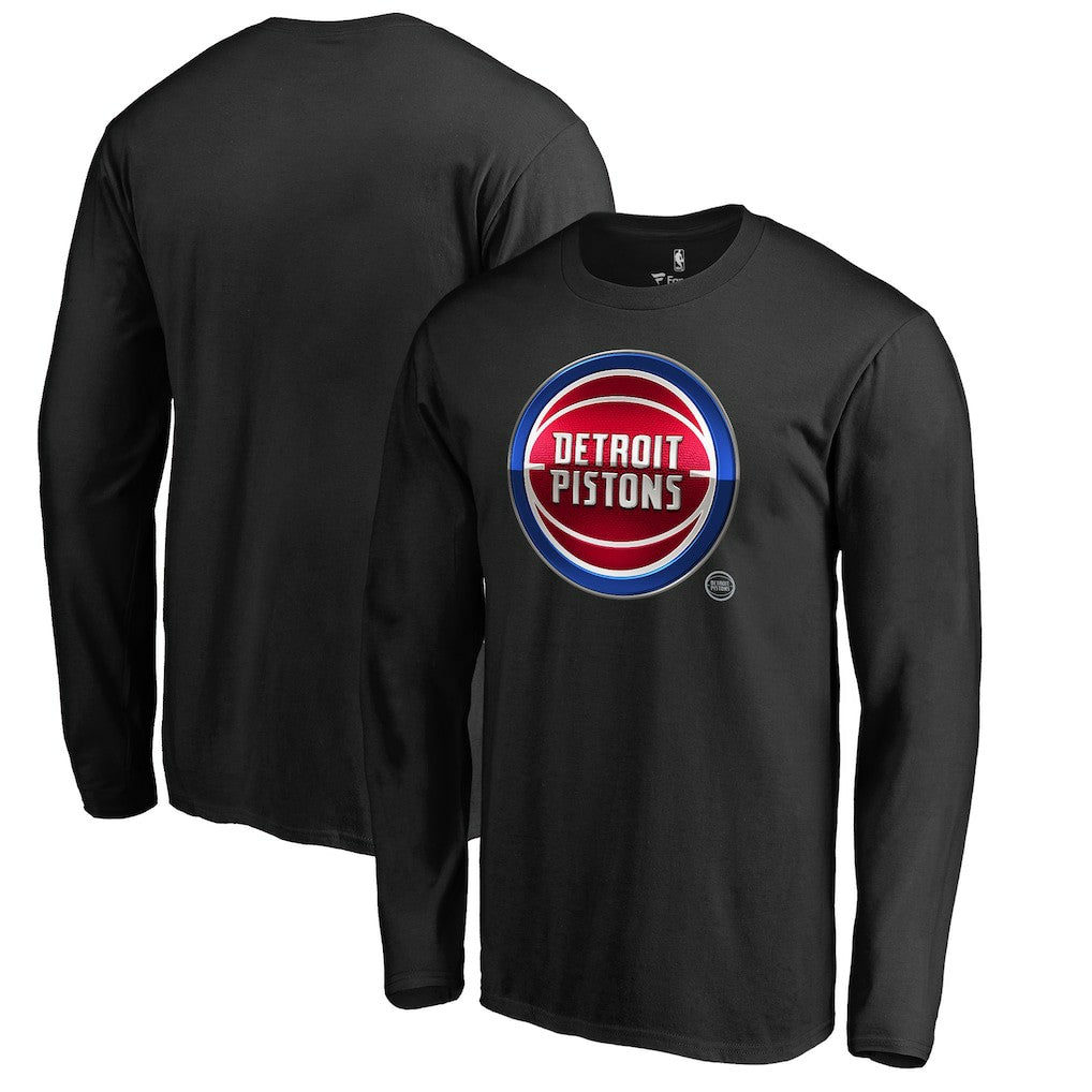 Detroit Pistons Midnight Mascot Long Sleeve T-Shirt sale On Sale