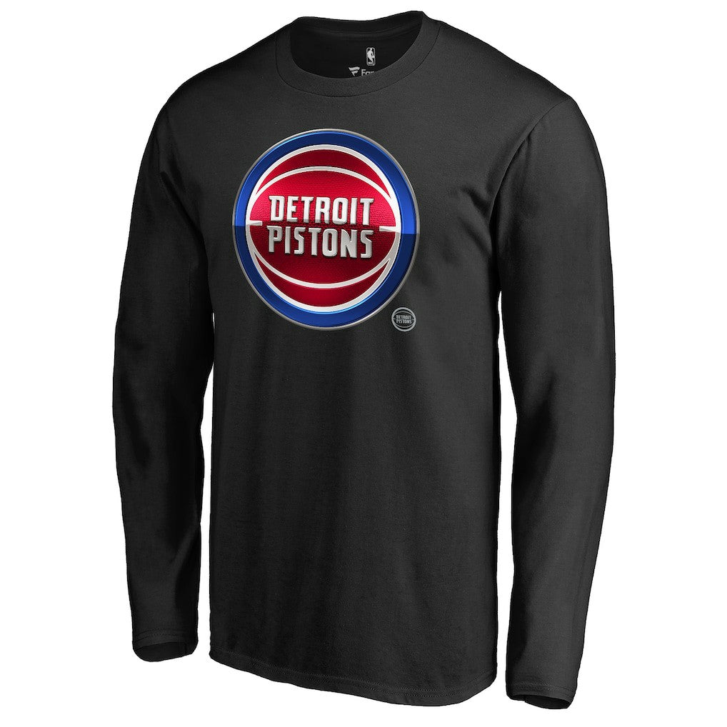 Detroit Pistons Midnight Mascot Long Sleeve T-Shirt sale On Sale