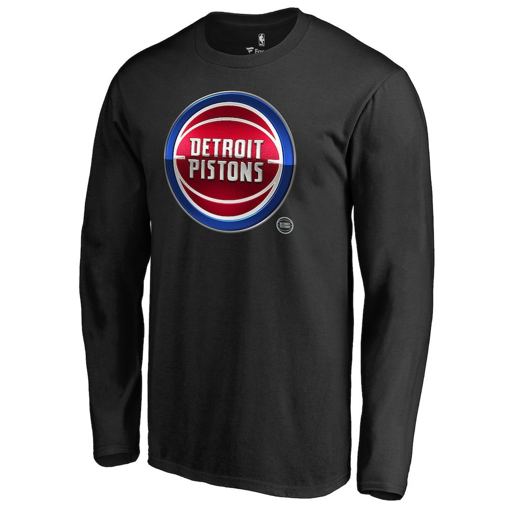 Detroit Pistons Midnight Mascot Long Sleeve T-Shirt sale On Sale