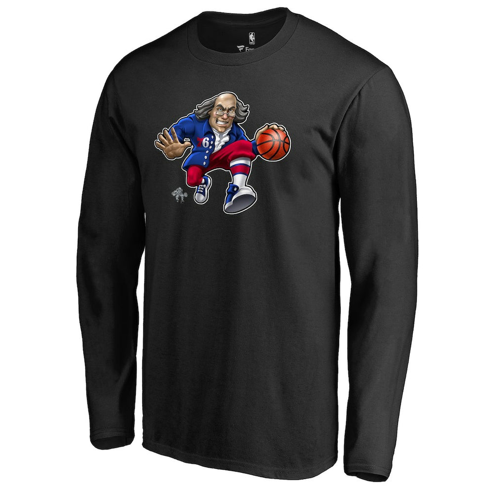 Philadelphia 76ers Midnight Mascot Long Sleeve T-Shirt Outlet