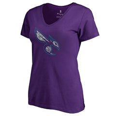 Charlotte Hornets Women's Static Logo V-Neck T-Shirt On Sale