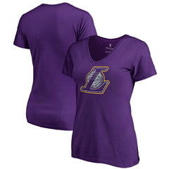 Los Angeles Lakers Women's Static Logo V-Neck T-Shirt Discount
