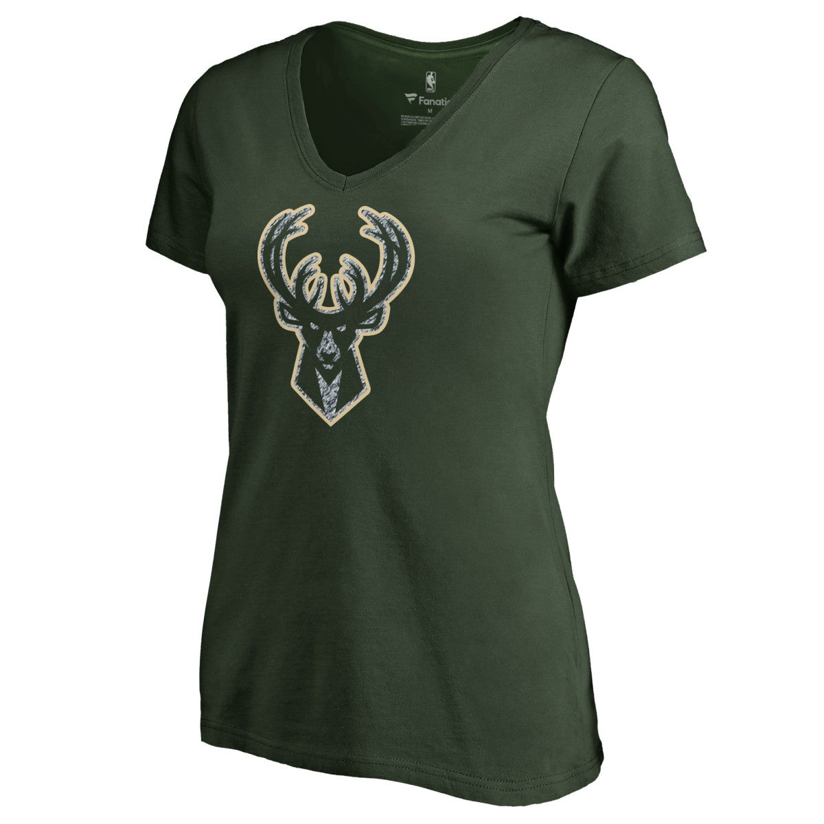 Milwaukee Bucks Women's Static Logo V-Neck T-Shirt Discount