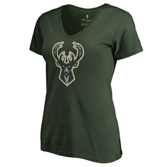 Milwaukee Bucks Women's Static Logo V-Neck T-Shirt Discount
