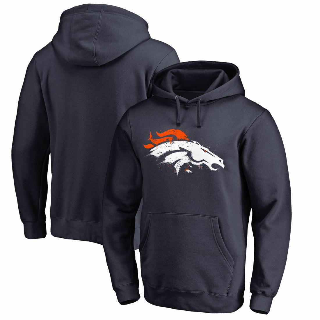 Denver Broncos  Splatter Logo Pullover Hoodie