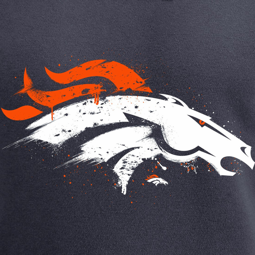Denver Broncos  Splatter Logo Pullover Hoodie