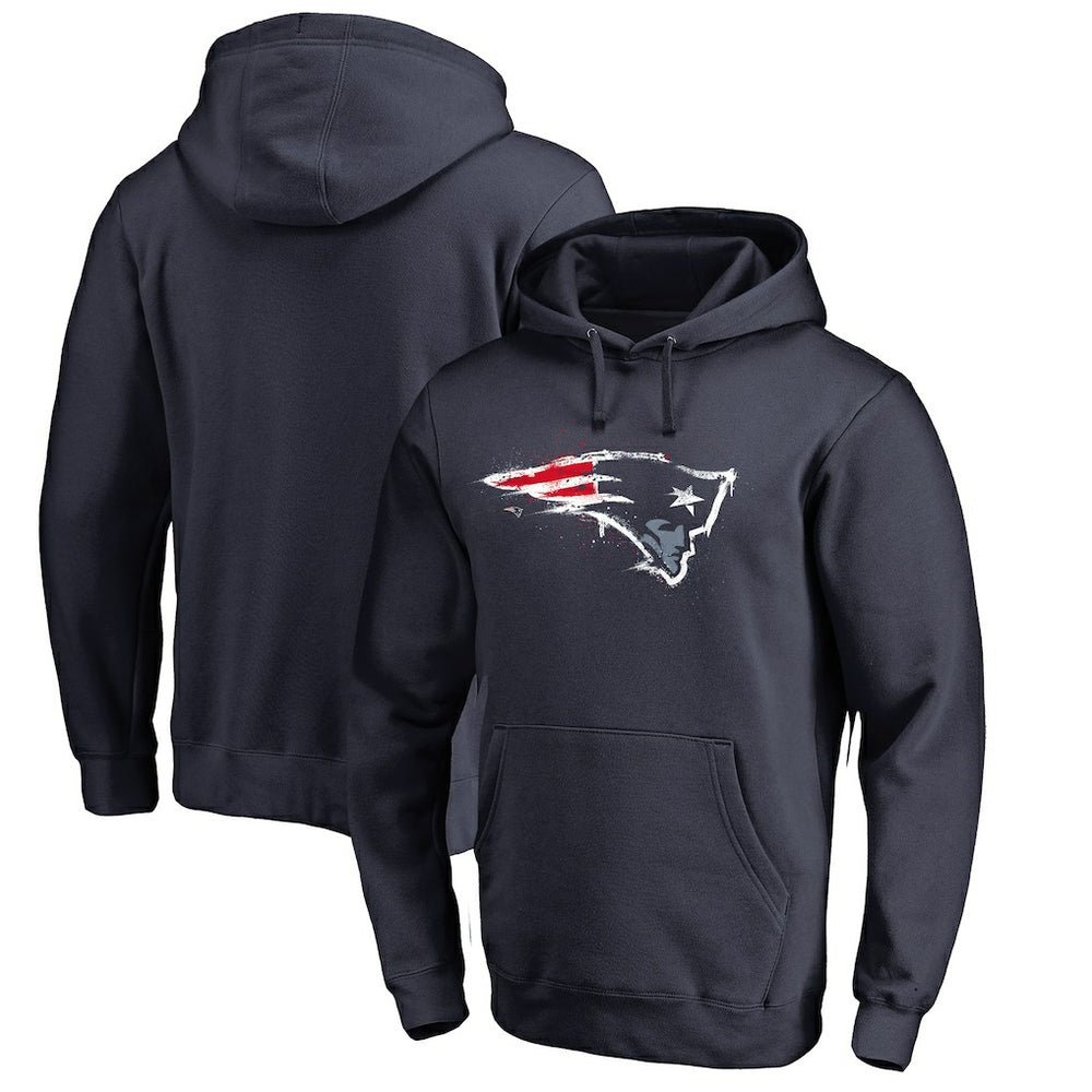 New England Patriots  Splatter Logo Pullover Hoodie