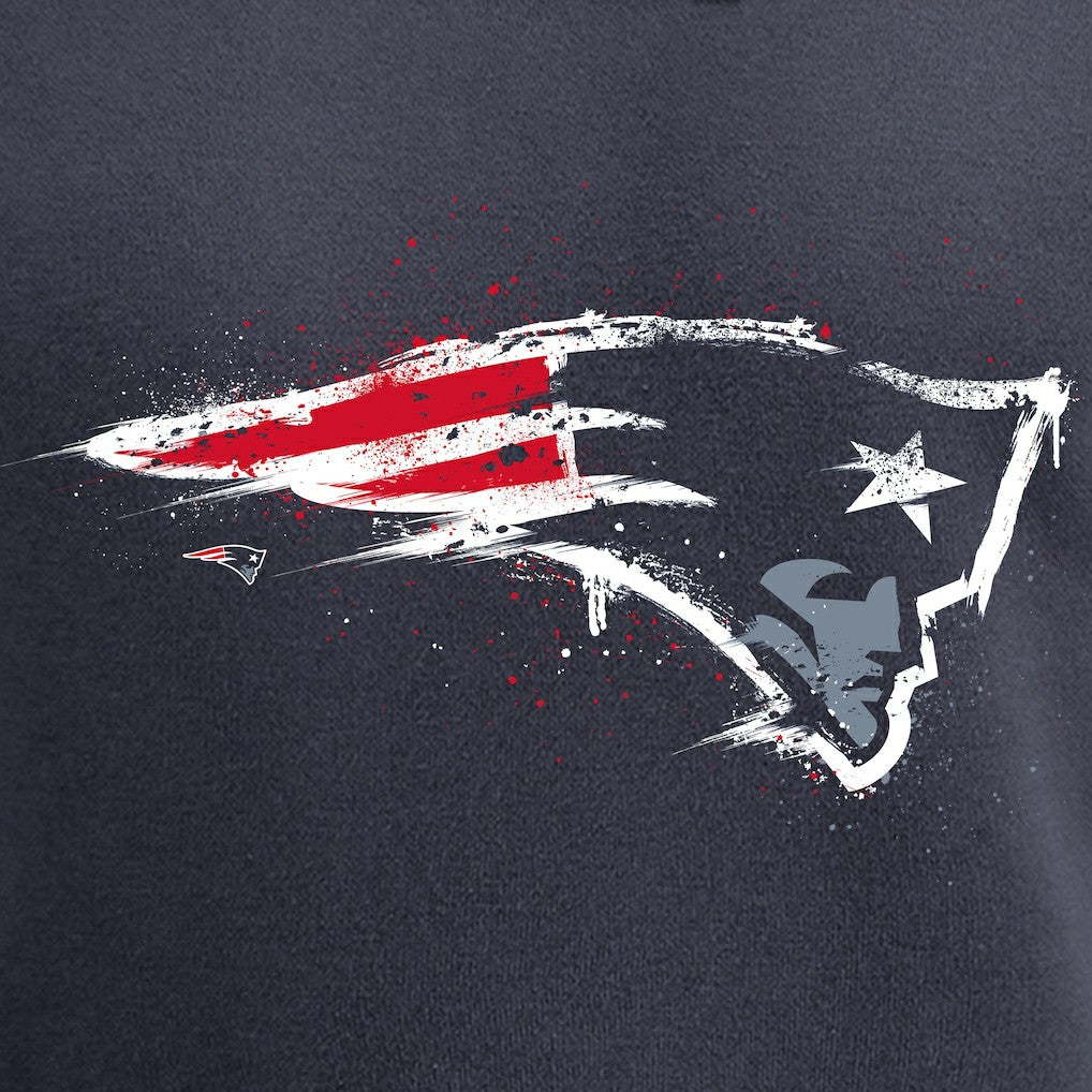 New England Patriots  Splatter Logo Pullover Hoodie