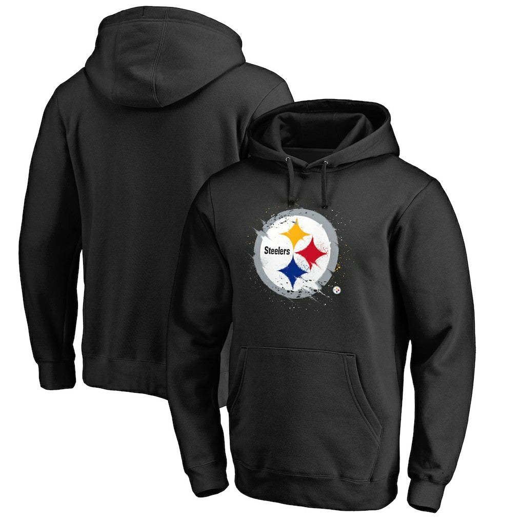 Pittsburgh Steelers  Splatter Logo Pullover Hoodie