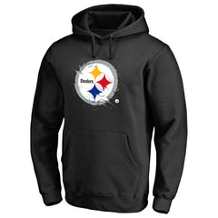 Pittsburgh Steelers  Splatter Logo Pullover Hoodie