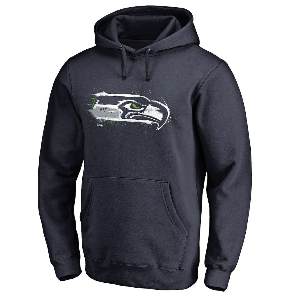 Seattle Seahawks  Splatter Logo Pullover Hoodie