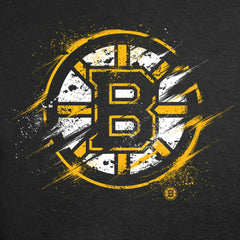 Boston Bruins Splatter Logo T-Shirt Discount