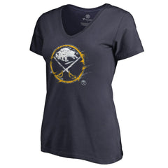 Buffalo Sabres Women's Splatter Logo V-Neck T-Shirt Online